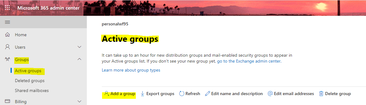 Overview of all types of groups in Office 365