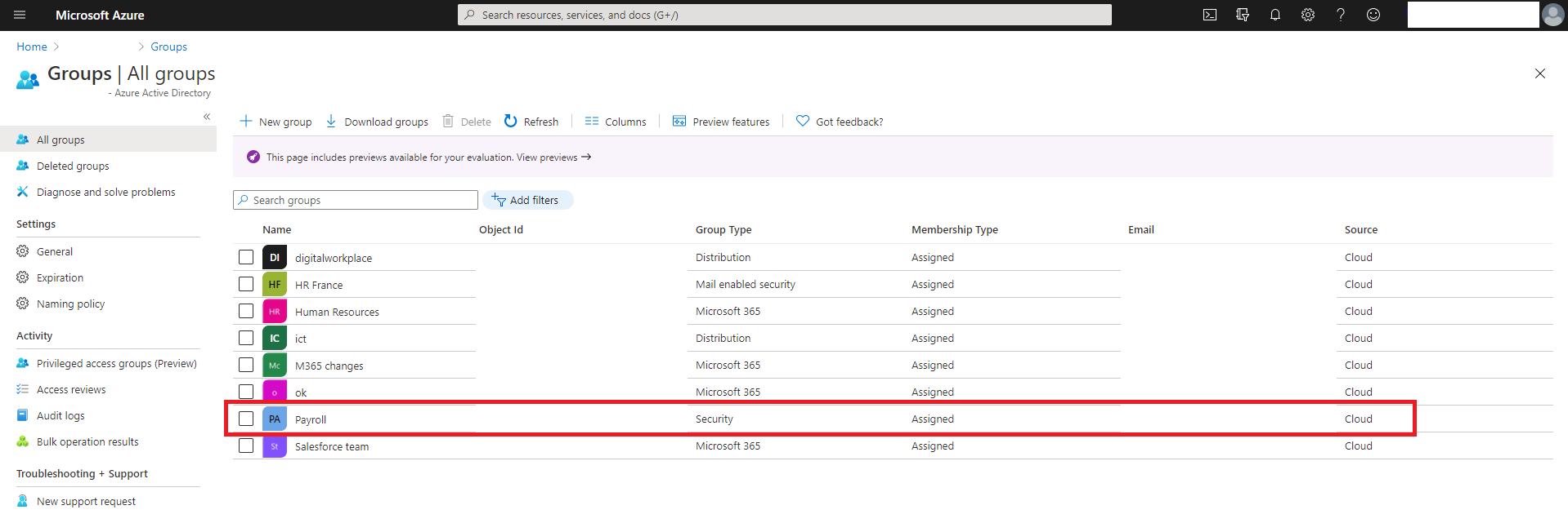 Syncing O365 groups and AD security groups