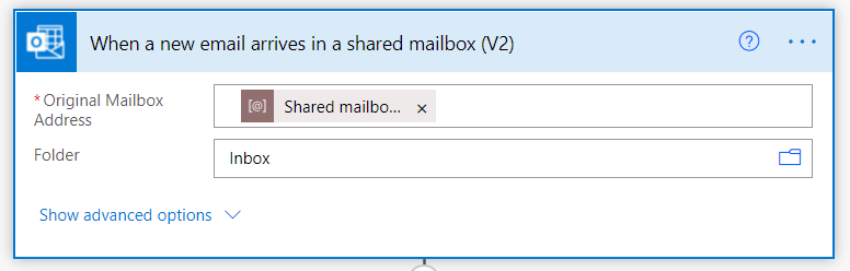 Environment variables in shared mailbox trigger/action